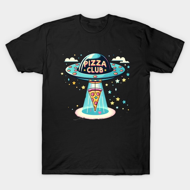 Funny Pizza Ufo, Pizza Club T-Shirt by dukito